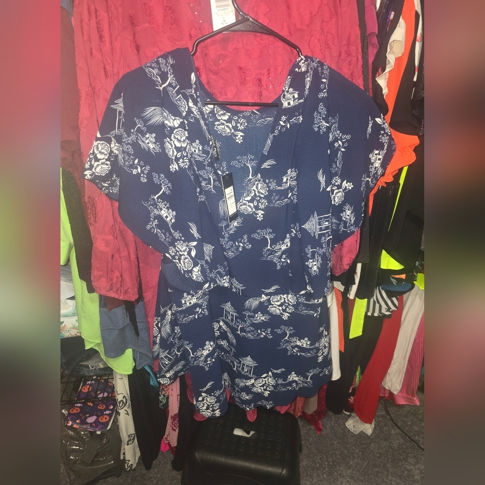 NWT CITY CHIC 18 ZEN GARDEN BLOUSE - Picture 3 of 3
